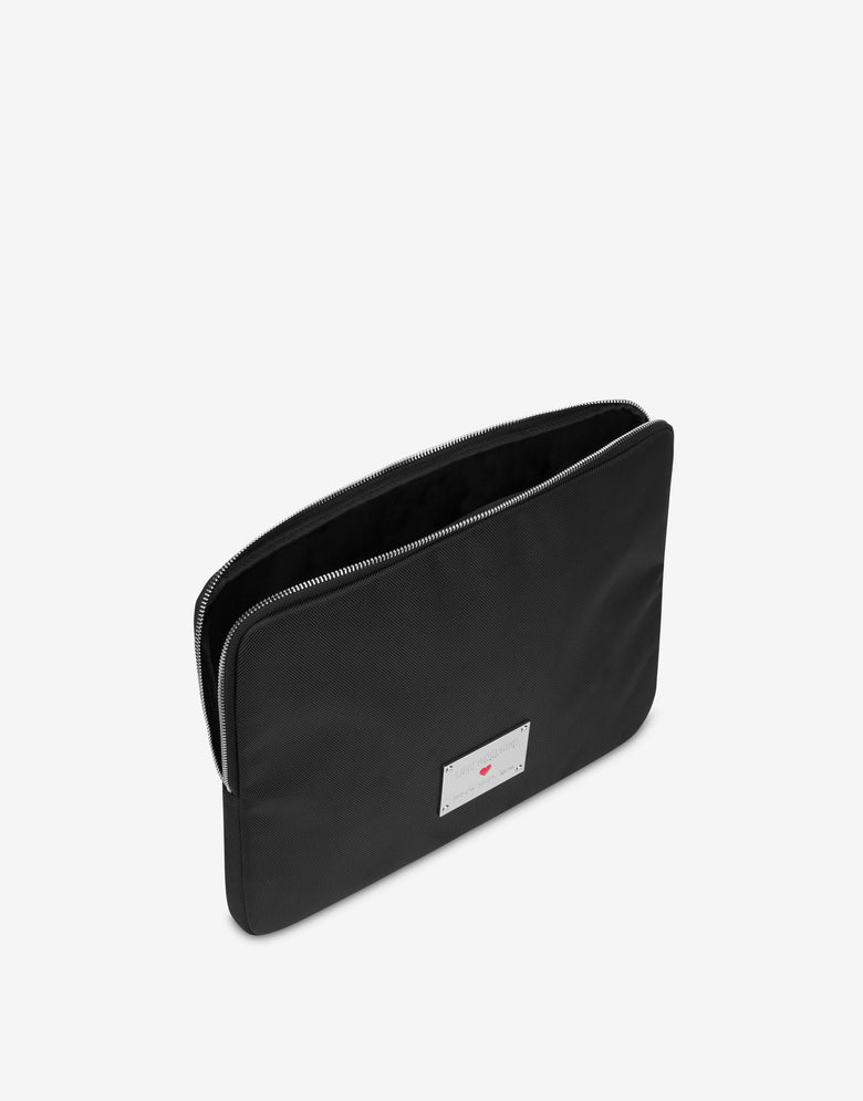 Nylon laptop case Black Love Moschino 2