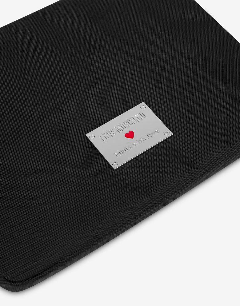 Nylon laptop case Black Love Moschino 3