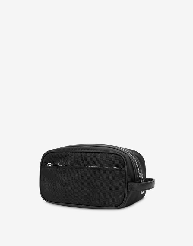 Trousse de toilette en nylon Noir Love Moschino 1