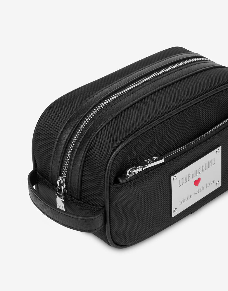 Nylon beauty case Black Love Moschino 3