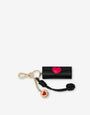 Keyring with lipstick holder