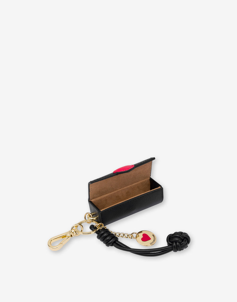 Keyring with lipstick holder Black Love Moschino 2