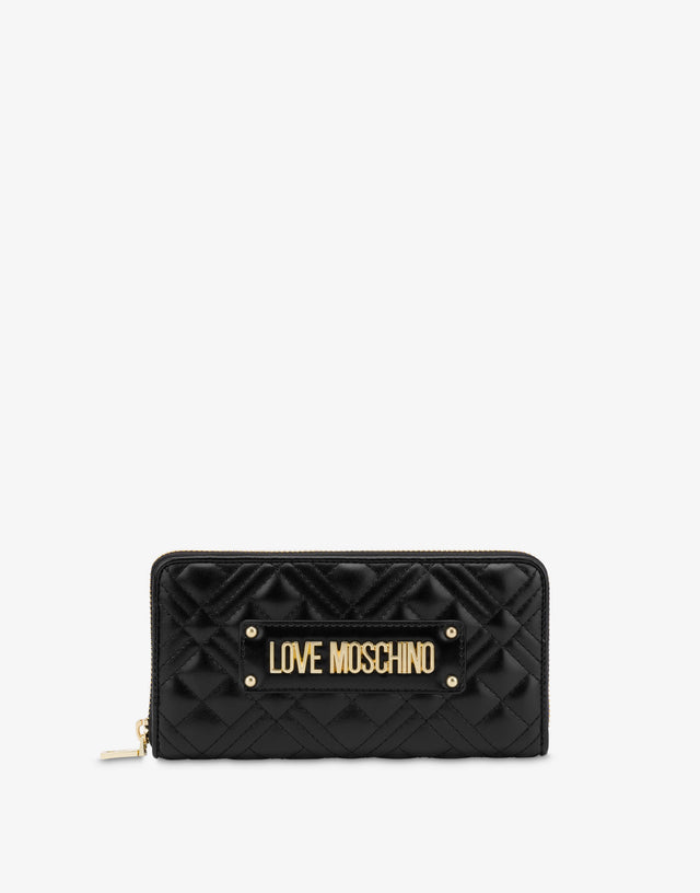 Portafoglio con logo Nero Love Moschino 0