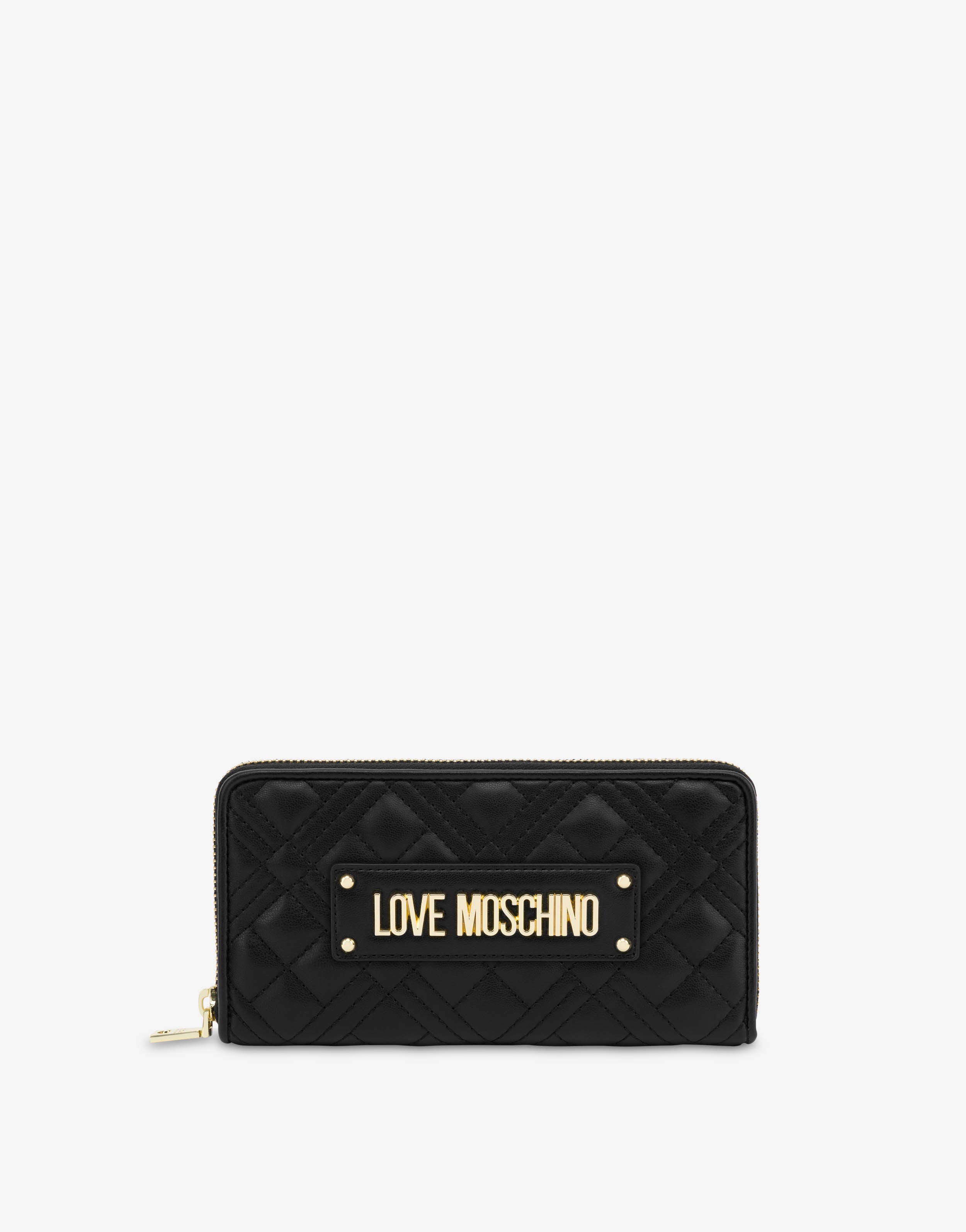 財布・小物その他 LOVE MOSCHINO Woman Wallet Black JC5630PP1ML10 00A Quilted zip-around wallet Love Moschino | Moschino