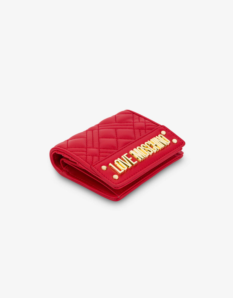 Small quilted wallet Red Love Moschino 3