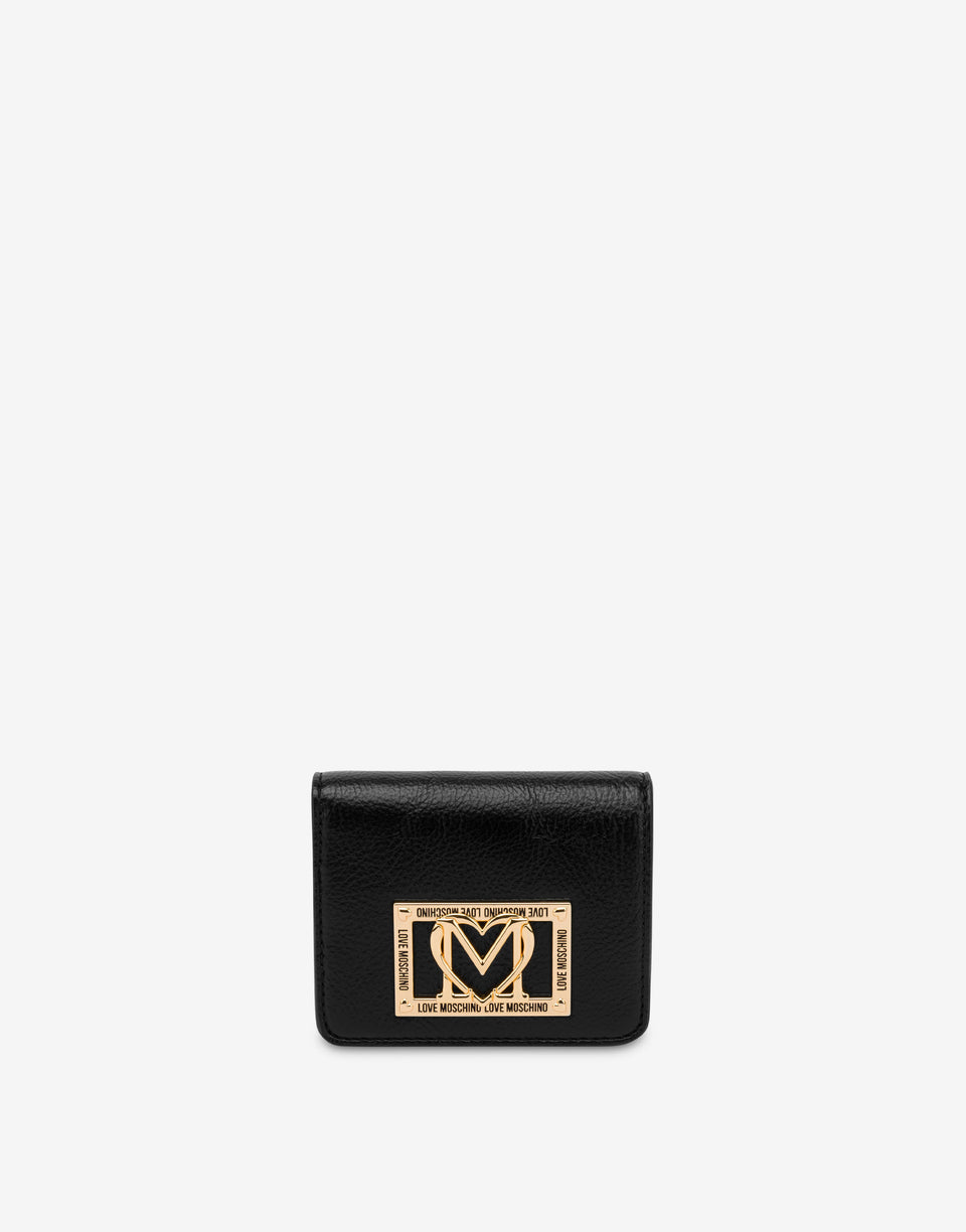 Small wallet with logo plaque Black Love Moschino 0