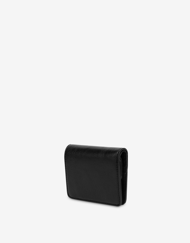 Small wallet with logo plaque Black Love Moschino 1