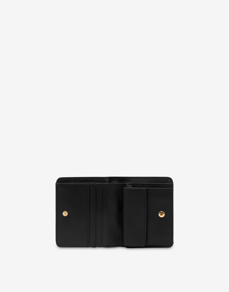 Small wallet with logo plaque Black Love Moschino 2