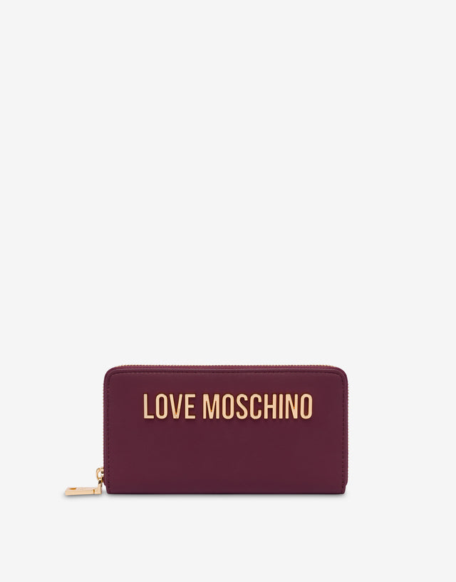 Zip-around wallet with maxi logo Vino Love Moschino 0