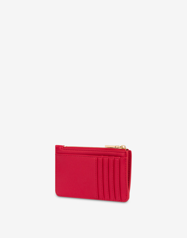 Portamonete Lettering Logo Rosso Love Moschino 1
