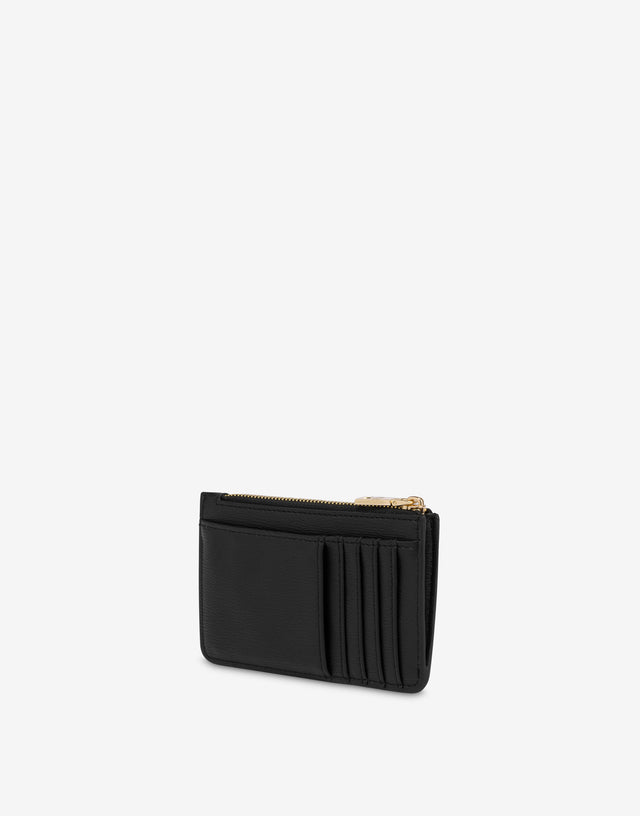 Portafoglio con zip Lettering Logo Nero Love Moschino 1