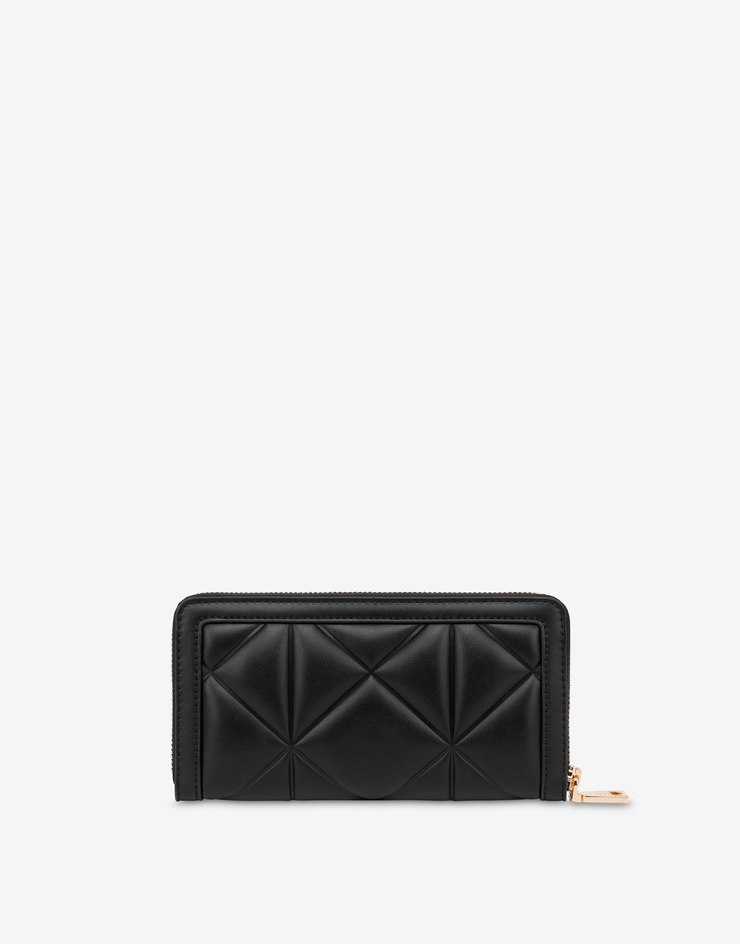 Quilted zip-around wallet Embossed Love Moschino | Moschino