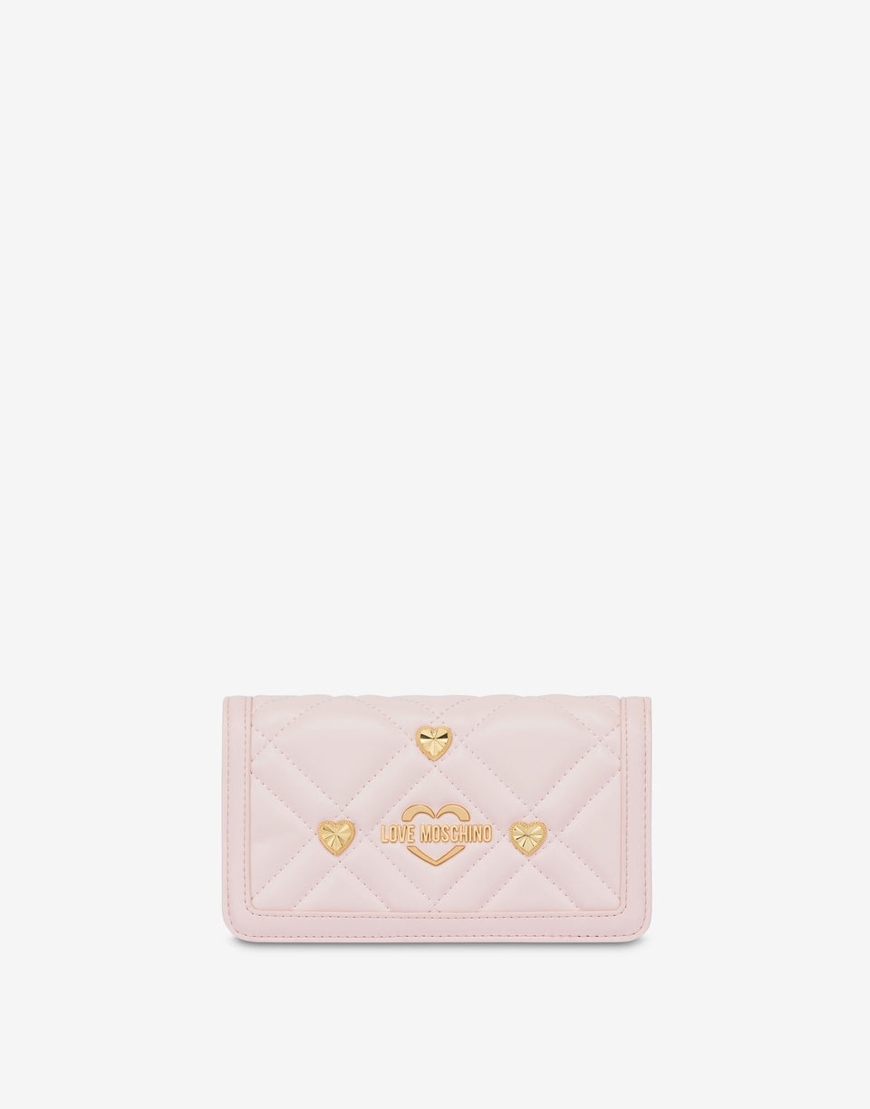 Wallet with chain Sweet Studs Pink Love Moschino 0