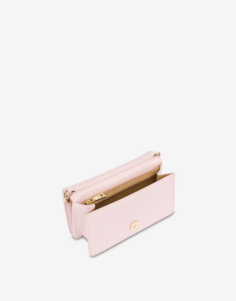 Wallet with chain Sweet Studs Pink Love Moschino 2