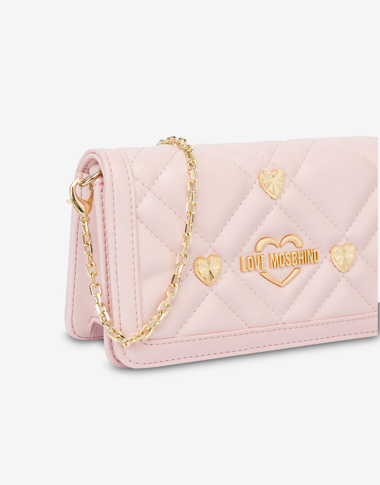 Wallet with chain Sweet Studs Pink Love Moschino 3