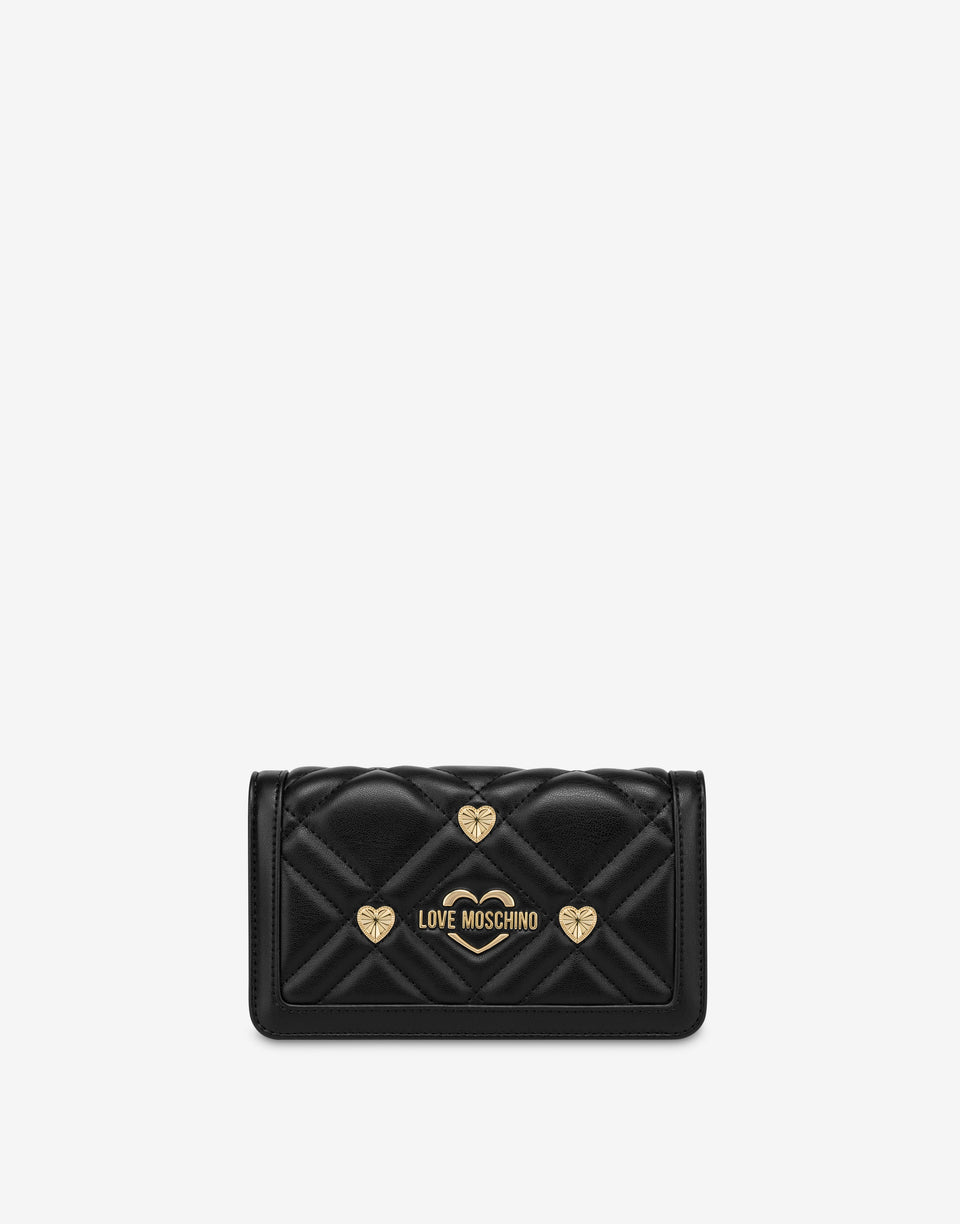Wallet with chain Sweet Studs Black Love Moschino 0
