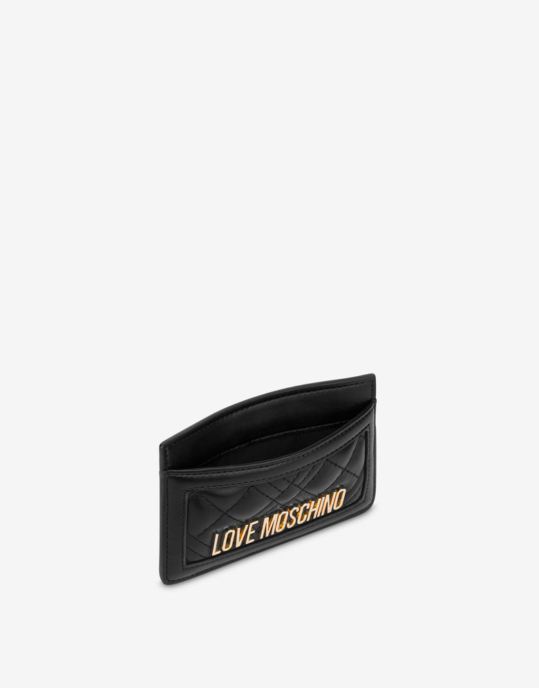 Cardholder Lettering Logo Black Love Moschino 2