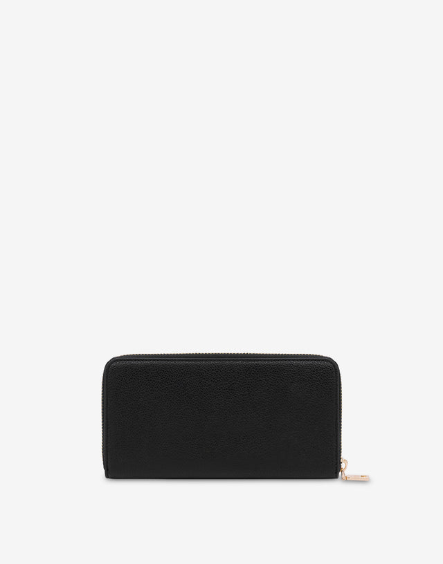 Zip-around wallet with lettering logo Black Love Moschino 1