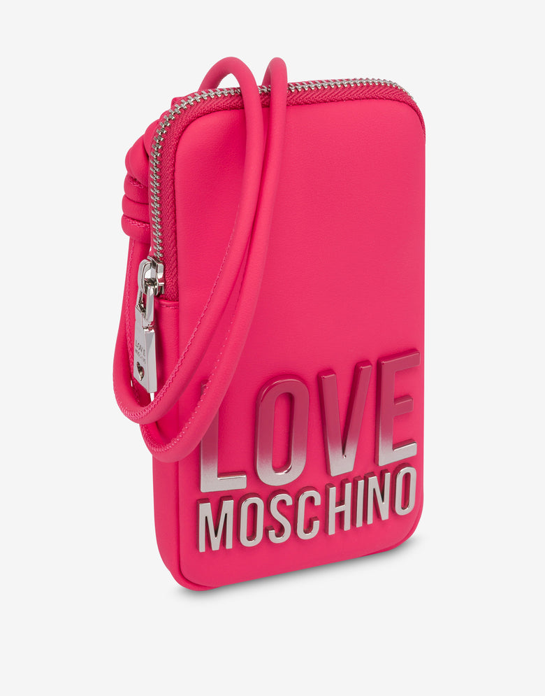 Phone holder with gradient logo Bright red Love Moschino 3