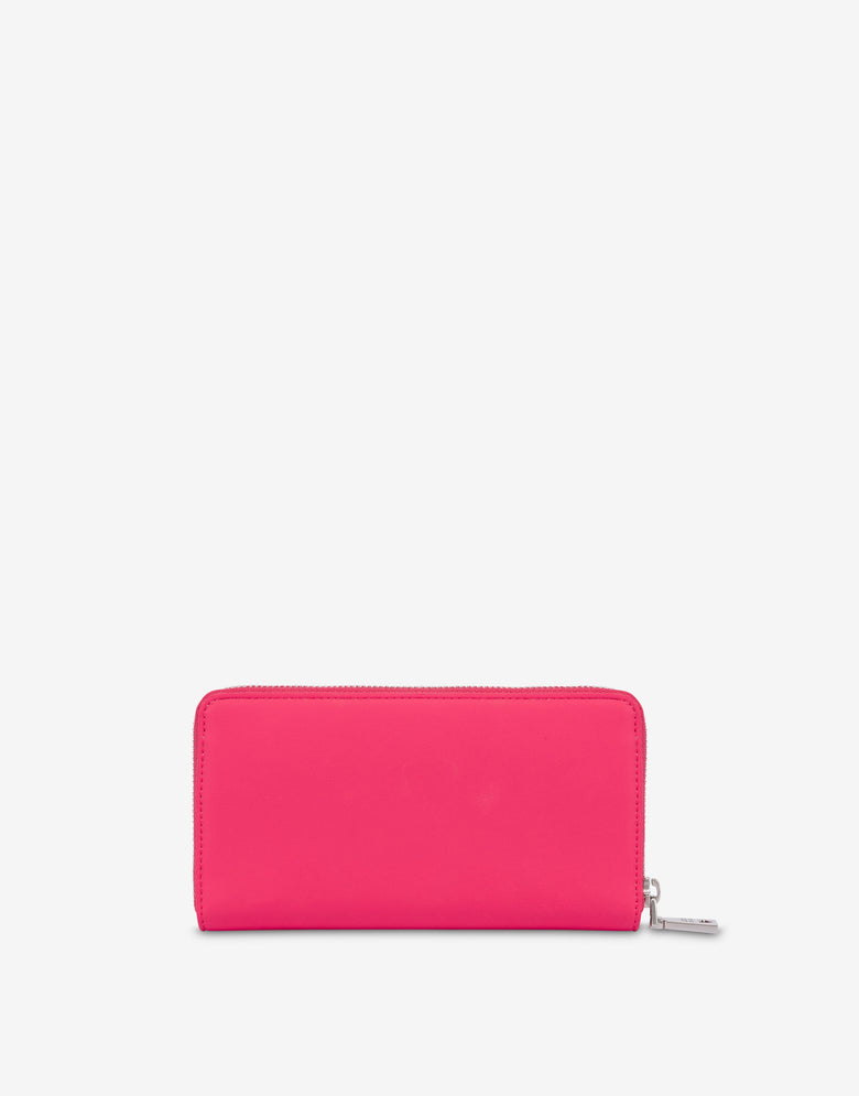 Zip-around wallet with gradient logo Fuchsia Love Moschino 1