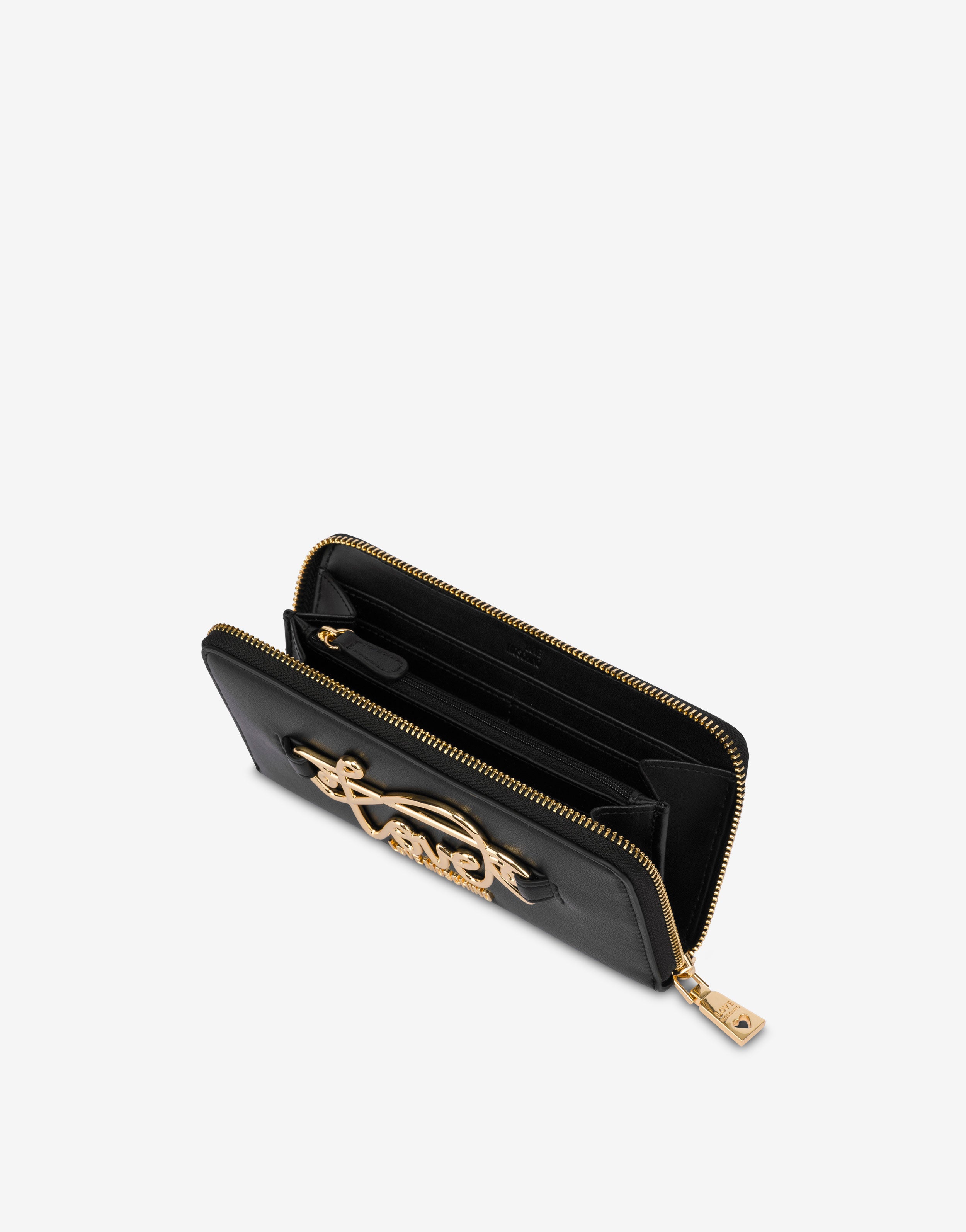 Zip-around wallet with cursive logo Love Moschino | Moschino
