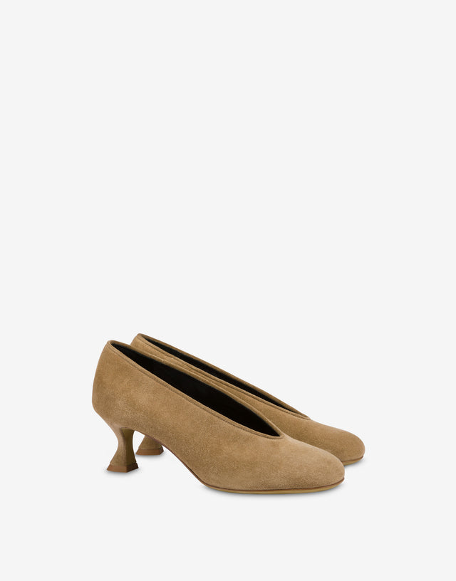 Duck Suede Pumps Beige Moschino 0