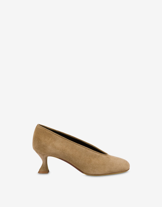 Duck Suede Pumps Beige Moschino 1