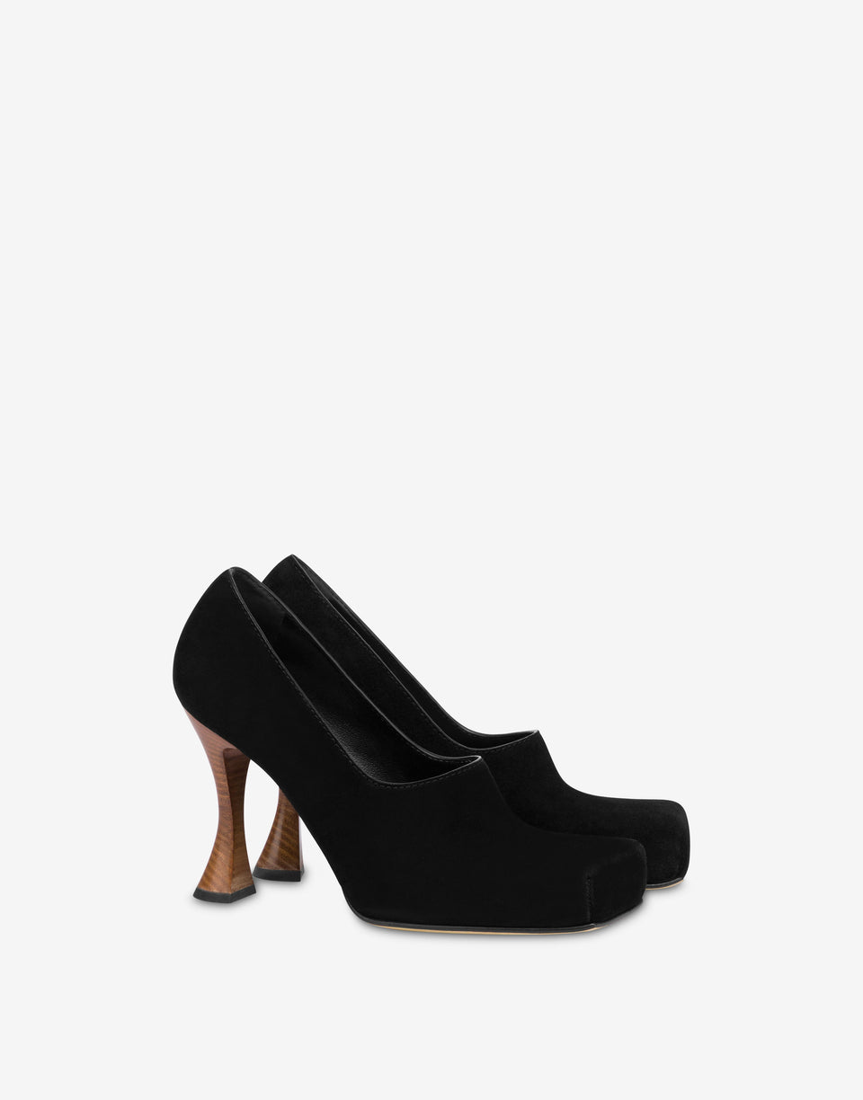 Suede pumps Black Moschino 0