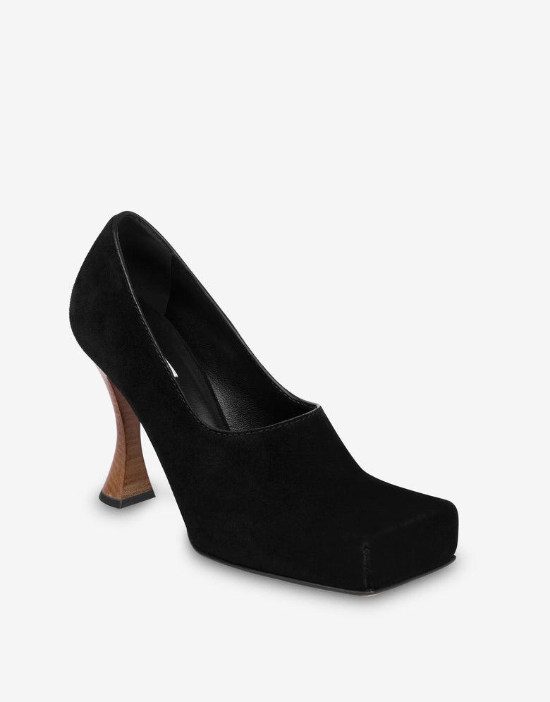 Suede pumps Black Moschino 3