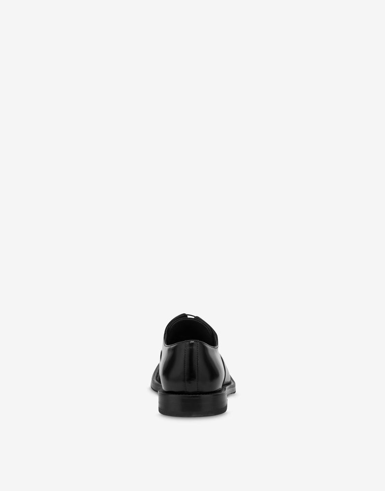 Derby in brushed calfskin Black Moschino 2