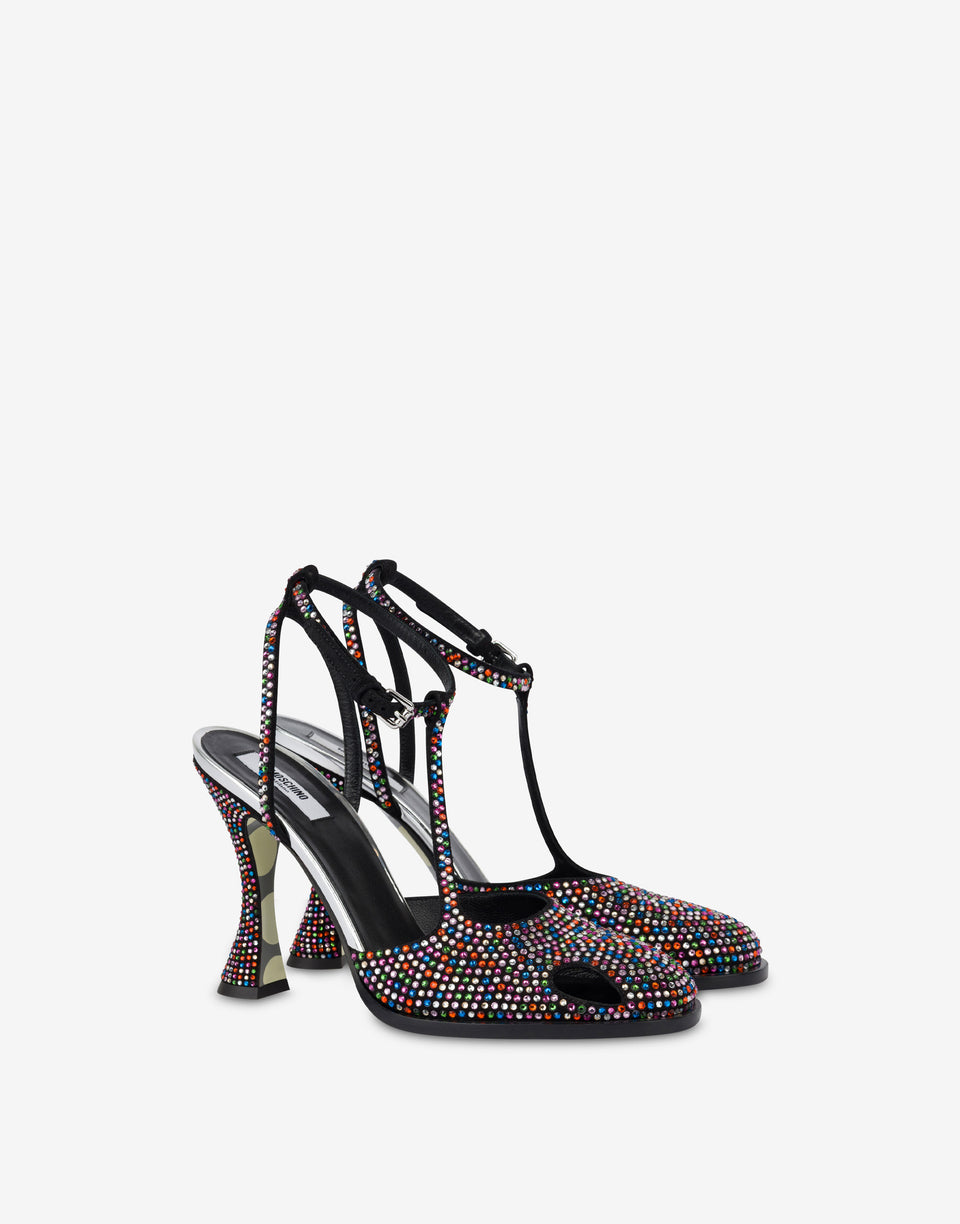 Pumps mit Strasssteinen Schwarz Moschino 0