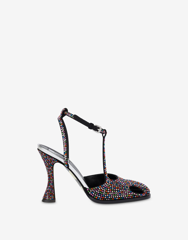 Décolleté con strass Nero Moschino 1