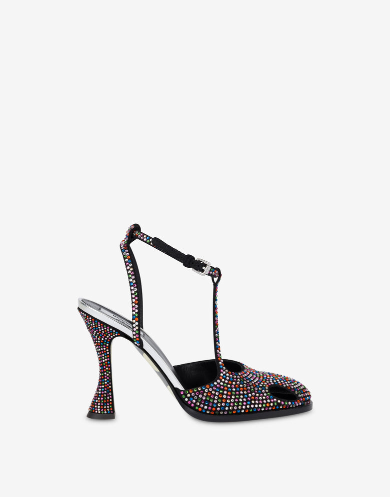Pumps mit Strasssteinen Schwarz Moschino 1