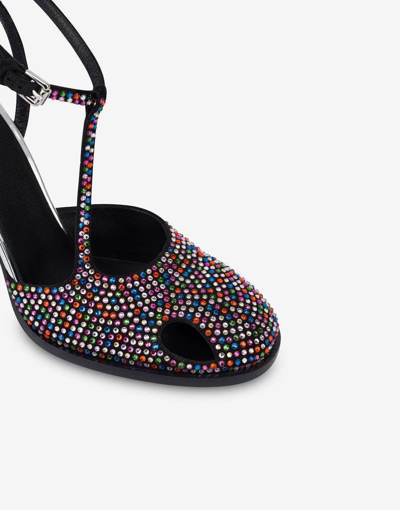 Pumps mit Strasssteinen Schwarz Moschino 3