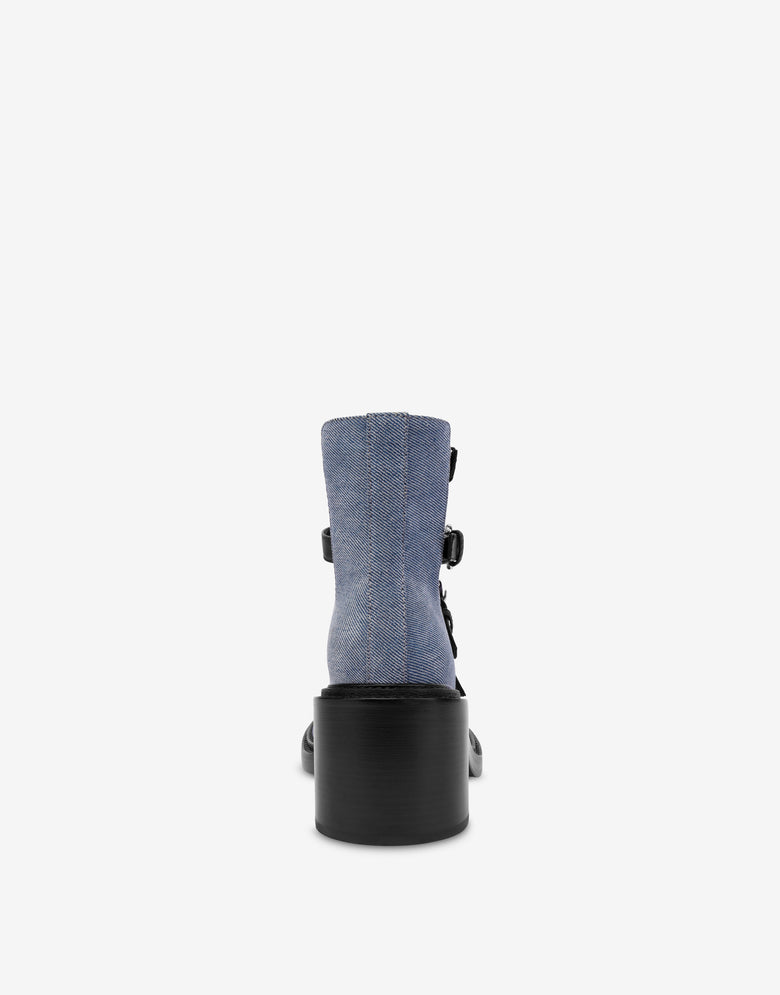 Mary Jane Olivia with heel Blue Denim Moschino 2