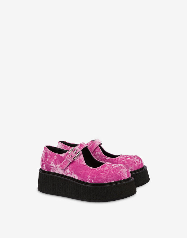 Olivia velvet Mary Jane Fuchsia Moschino 0