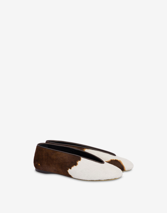 Ballerine in cavallino Marrone Moschino 0