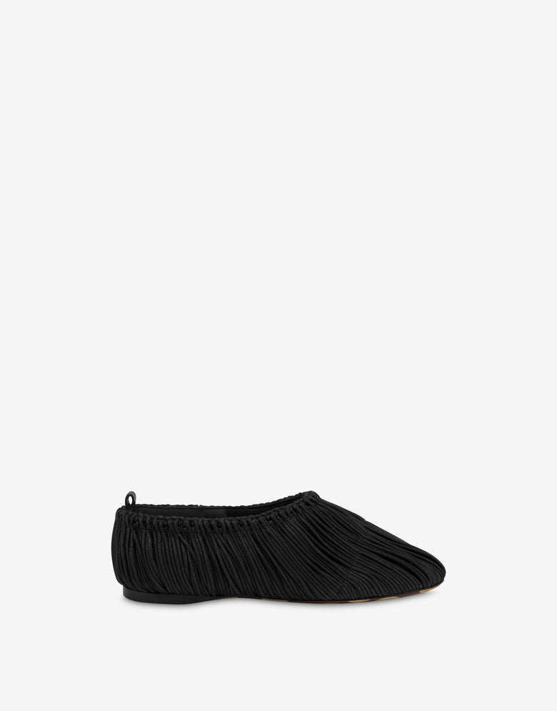 Duck Waxed Lace Ballerinas Black Moschino 1