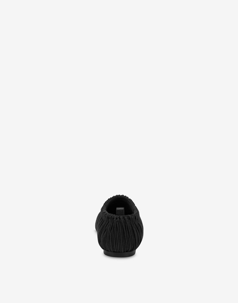 Duck Waxed Lace Ballerinas Black Moschino 2