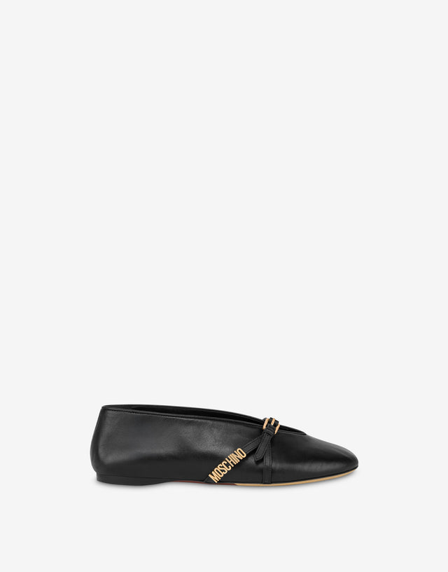 Ballerine in raso  Nero Moschino 1