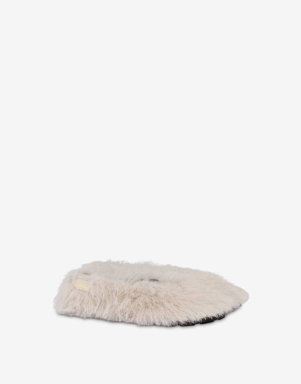 Soft fabric ballet flats White Moschino 0