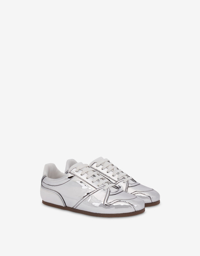 Sneakers effetto specchio Argento Moschino 0