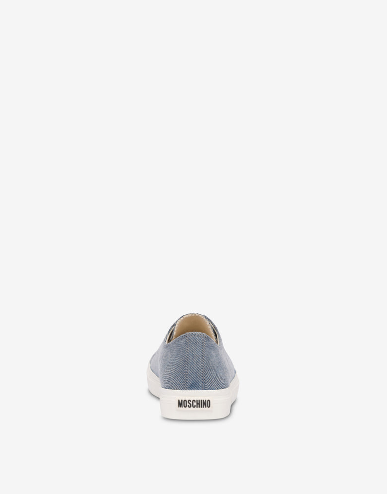 Baskets en denim floqué  Moschino 2