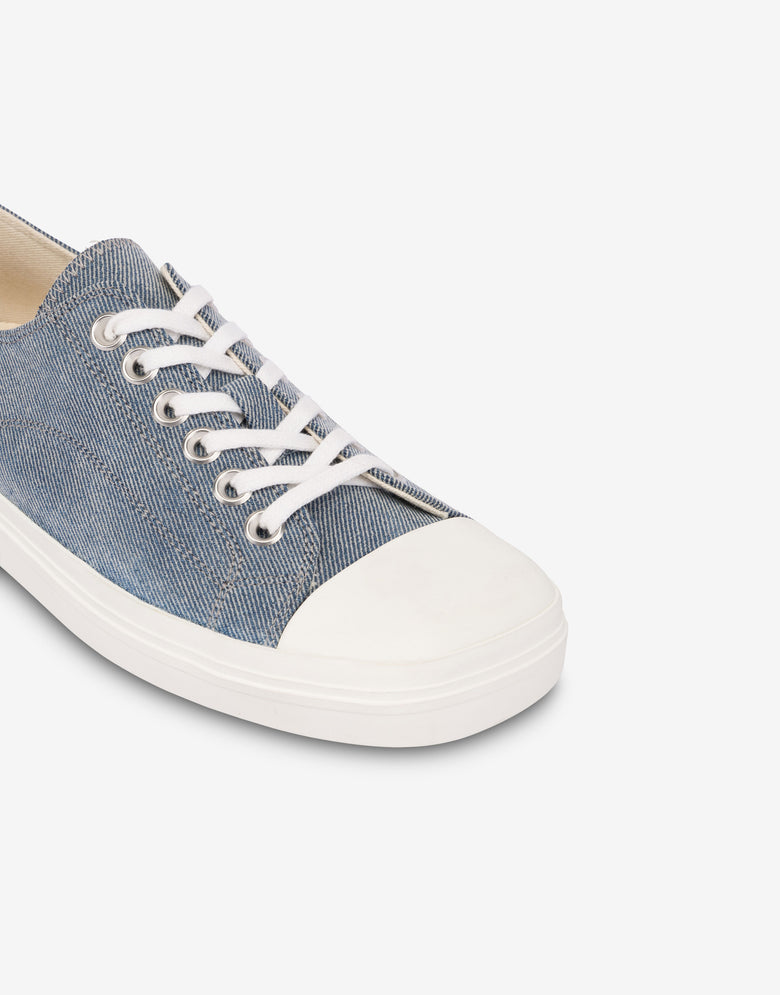 Baskets en denim floqué  Moschino 3