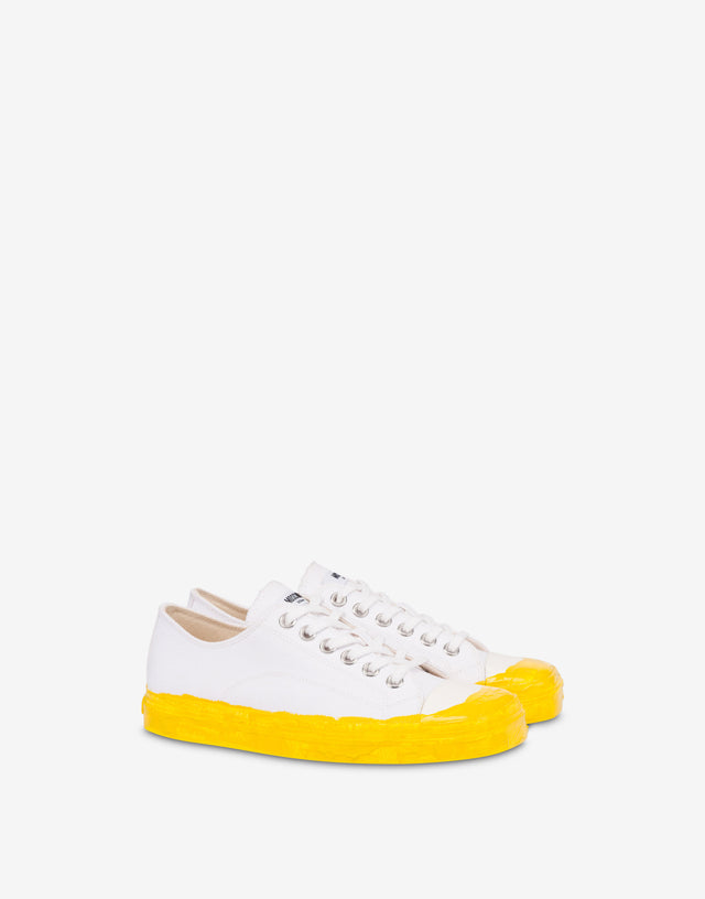 Canvas sneakers White Moschino 0