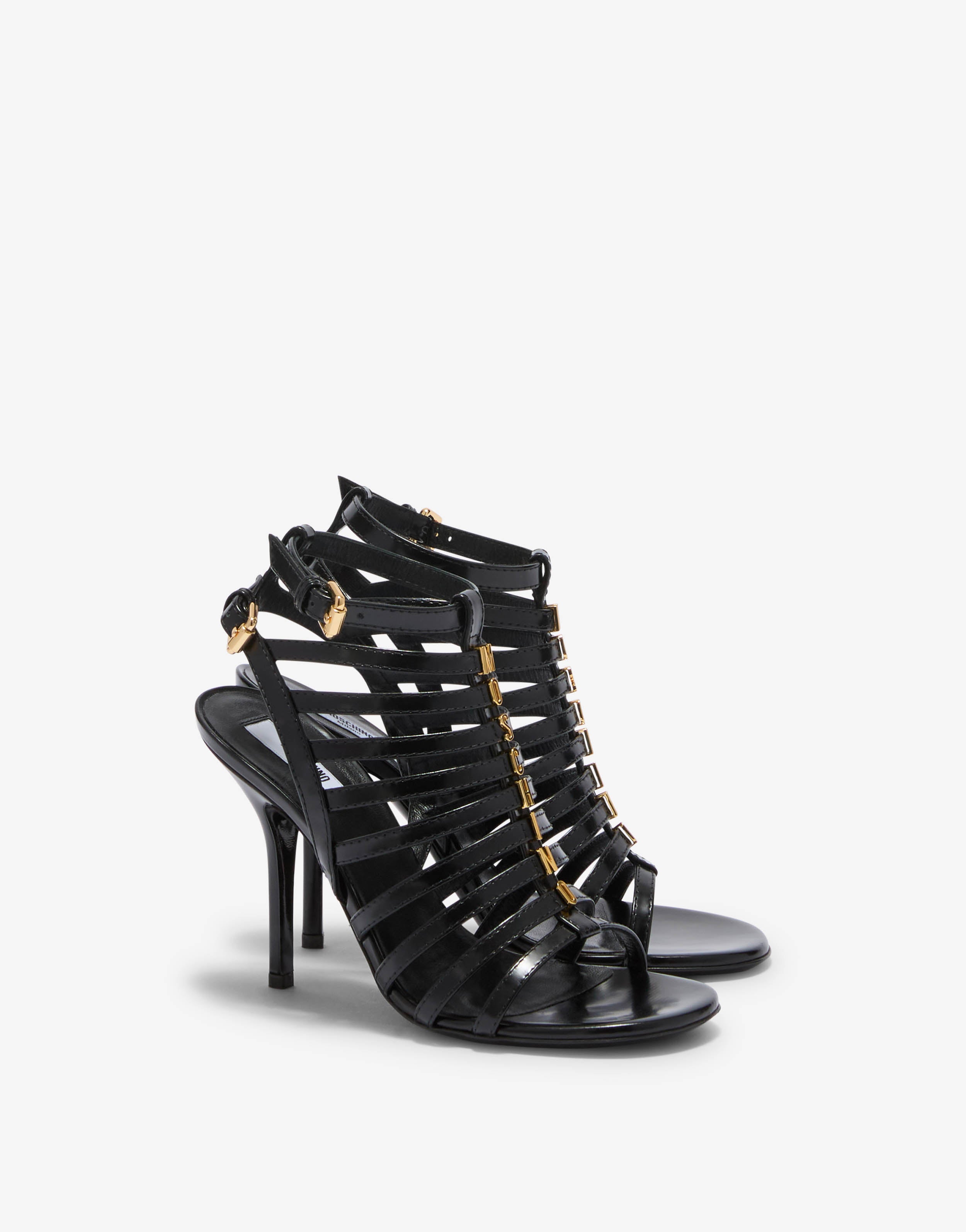 MOSCHINO ストーンロゴ パンプス 37 黒 Moschino JP | ウィメンズ パンプス