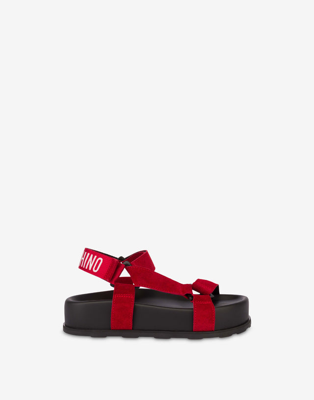 Suede sandals Red Moschino 1