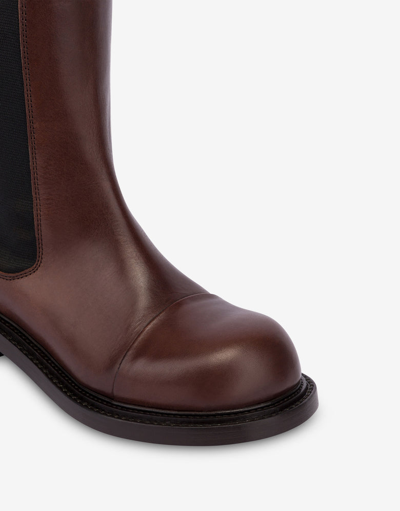 Olivia chelsea boots Chocolate Moschino 3