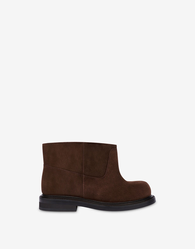 Suede ankle boots Olivia Dark brown Moschino 1