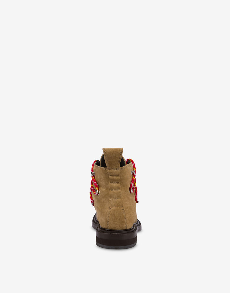 Trekking Suede Boots Beige Moschino 2